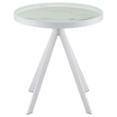  Coaster Furniture Briggs 706258-S2 2-piece Round Coffee and End Table Set - White IMAGE 1