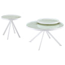 Coaster Furniture Briggs 706258-S2 2-piece Round Coffee and End Table Set - White IMAGE 8