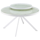  Coaster Furniture Briggs 706258-S3 3-piece Round Coffee and End Table Set - White IMAGE 5