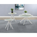  Coaster Furniture Briggs 706258-S3 3-piece Round Coffee and End Table Set - White IMAGE 6