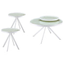  Coaster Furniture Briggs 706258-S3 3-piece Round Coffee and End Table Set - White IMAGE 8
