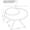  Coaster Furniture Briggs 706258-S3 3-piece Round Coffee and End Table Set - White IMAGE 9