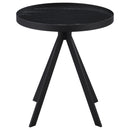  Coaster Furniture Briggs 706267 Round Marble Printed Glass Top End Table - Black IMAGE 7