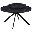  Coaster Furniture Briggs 706268-S2 2-piece Round Coffee and End Table Set - Black IMAGE 1