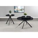  Coaster Furniture Briggs 706268-S2 2-piece Round Coffee and End Table Set - Black IMAGE 4