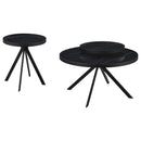  Coaster Furniture Briggs 706268-S2 2-piece Round Coffee and End Table Set - Black IMAGE 6