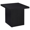  Coaster Furniture Max 706277 Square Engineered Laminate Side Table - Black IMAGE 2