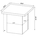  Coaster Furniture Max 706277 Square Engineered Laminate Side Table - Black IMAGE 6