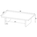  Coaster Furniture Max 706278 Rectangular Engineered Laminate Coffee Table - Black IMAGE 5