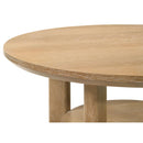  Coaster Furniture Ottowa 706298 36-inch Round Wood Coffee Table - Light Oak IMAGE 1