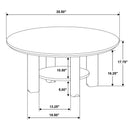  Coaster Furniture Ottowa 706298 36-inch Round Wood Coffee Table - Light Oak IMAGE 7
