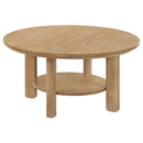  Coaster Furniture Ottowa 706298-S2 2-piece Round Wood Coffee Table Set - Light Oak IMAGE 5