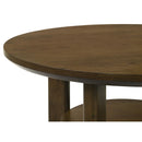  Coaster Furniture Ottowa 706308-S2 2-piece Round Wood Coffee Table Set - Brown IMAGE 1