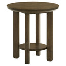  Coaster Furniture Ottowa 706308-S2 2-piece Round Wood Coffee Table Set - Brown IMAGE 7