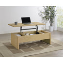  Coaster Furniture Canoga 706348 Engineered Wood Lift Top Coffee Table - Light Oak IMAGE 9