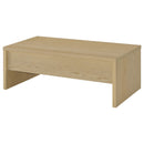  Coaster Furniture Canoga 706348-S2 2-piece Lift Top Cocktail Coffee Table Set - Light Oak IMAGE 3
