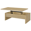  Coaster Furniture Canoga 706348-S3 3-piece Lift Top Cocktail Coffee Table Set - Light Oak IMAGE 5