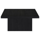  Coaster Furniture Devar 706408 Square Engineered Wood Coffee Table - Black IMAGE 5