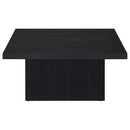  Coaster Furniture Devar 706408 Square Engineered Wood Coffee Table - Black IMAGE 6