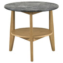  Coaster Furniture Bradley 706447 Round SmartTop Side Table - Grey/Natural IMAGE 7