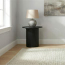  Coaster Furniture Hamlyn 706507 Round Fluted Occasional End Table - Black IMAGE 5