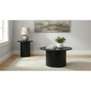  Coaster Furniture Hamlyn 706507 Round Fluted Occasional End Table - Black IMAGE 7