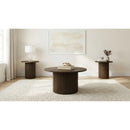  Coaster Furniture Hamlyn 706518-S3 3-piece Round Fluted Coffee and End Table Set - Walnut IMAGE 1