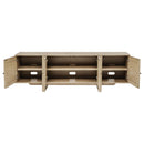  Coaster Furniture Kailani 706583 79-inch 4-door Cane TV Stand Media Console - Beige Oak IMAGE 1