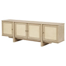  Coaster Furniture Kailani 706583 79-inch 4-door Cane TV Stand Media Console - Beige Oak IMAGE 4