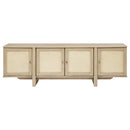  Coaster Furniture Kailani 706583 79-inch 4-door Cane TV Stand Media Console - Beige Oak IMAGE 9