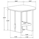  Coaster Furniture Kailani 706587 Coastal Square Side Table with Shelf - Beige Oak IMAGE 5