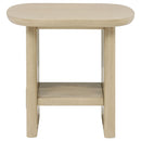  Coaster Furniture Kailani 706587 Coastal Square Side Table with Shelf - Beige Oak IMAGE 7