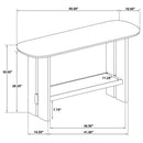  Coaster Furniture Kailani 706589 Coastal Sofa Console Table with Shelf - Beige Oak IMAGE 8