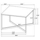  Coaster Furniture Tobin 707698-S2 2-piece Marble Top Coffee and End Table Set - White IMAGE 7