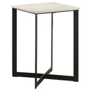  Coaster Furniture Tobin 707698-S3 3-piece Marble Top Coffee and End Table Set - White IMAGE 9