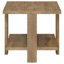  Coaster Furniture Dawn 707718-S2 2-piece Round Coffee and End Table Set - Mango Brown IMAGE 3