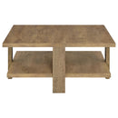  Coaster Furniture Dawn 707718-S2 2-piece Round Coffee and End Table Set - Mango Brown IMAGE 4