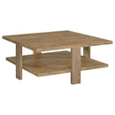  Coaster Furniture Dawn 707718-S3 3-piece Round Coffee and End Table Set - Mango Brown IMAGE 3