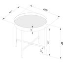  Coaster Furniture Ozella 707897 Round Side Table with Recessed Top - Sandy Black IMAGE 3