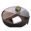  Coaster Furniture Ozella 707898 Round Coffee Table with Hidden Storage - Sandy Black IMAGE 7