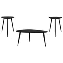  Coaster Furniture Odessa 707918-S3 3-piece Triangular Coffee and End Table Set - Black IMAGE 8