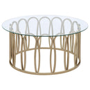  Coaster Furniture Monett 708058-S2 2-piece Coffee and End Table Set - Chocolate Chrome IMAGE 5