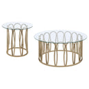  Coaster Furniture Monett 708058-S2 2-piece Coffee and End Table Set - Chocolate Chrome IMAGE 6
