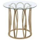  Coaster Furniture Monett 708058-S3 3-piece Coffee and End Table Set - Chocolate Chrome IMAGE 1
