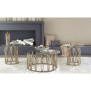  Coaster Furniture Monett 708058-S3 3-piece Coffee and End Table Set - Chocolate Chrome IMAGE 3