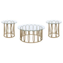  Coaster Furniture Monett 708058-S3 3-piece Coffee and End Table Set - Chocolate Chrome IMAGE 6