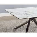  Coaster Furniture Carvell 708137 Square Sintered Stone Side Table Mirage - White IMAGE 6