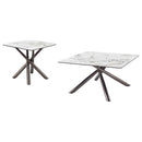  Coaster Furniture Carvell 708138-S2 2-piece Square Coffee and End Table Set - Mirage White IMAGE 6