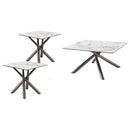  Coaster Furniture Carvell 708138-S3 3-piece Square Coffee and End Table Set - Mirage White IMAGE 6