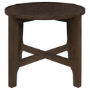  Coaster Furniture Cota 708288-S2 2-piece Solid Wood Coffee and End Table Set - Dark Brown IMAGE 1